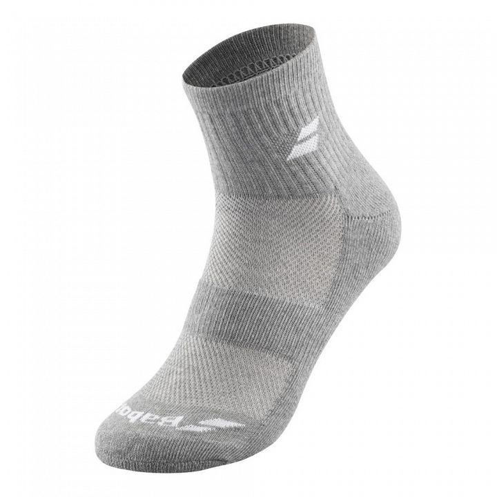 Babolat Quarter Socks 3-Pack White / Estate / Grey